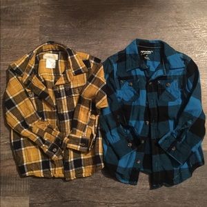 2 flannel shirts size 3T